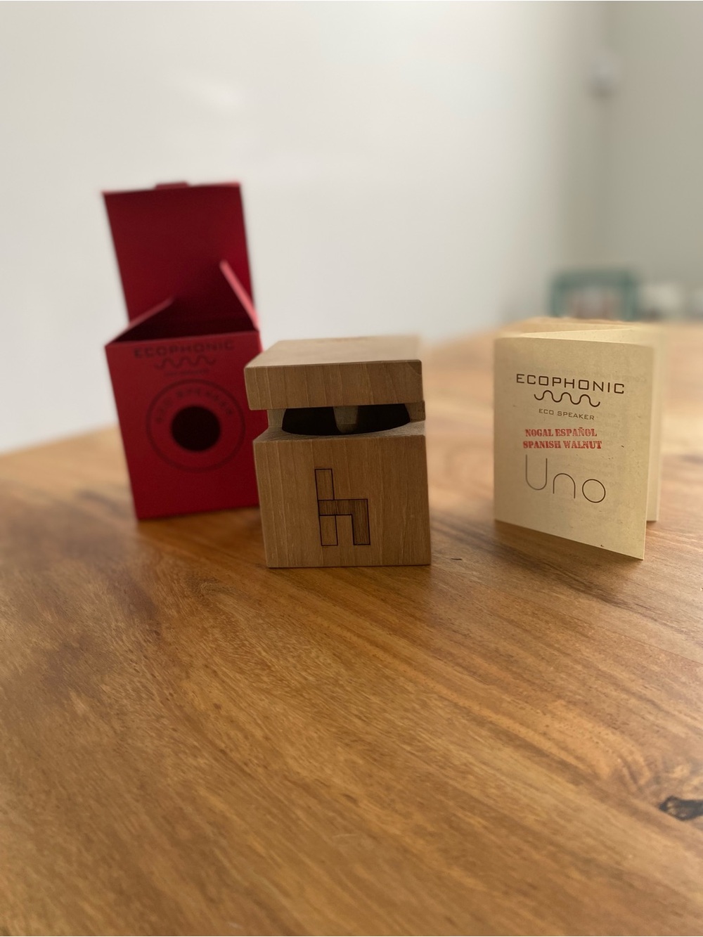 Portable Speaker - Ecophonic Uno Spanish Walnut Eco Speaker - Natural Wood